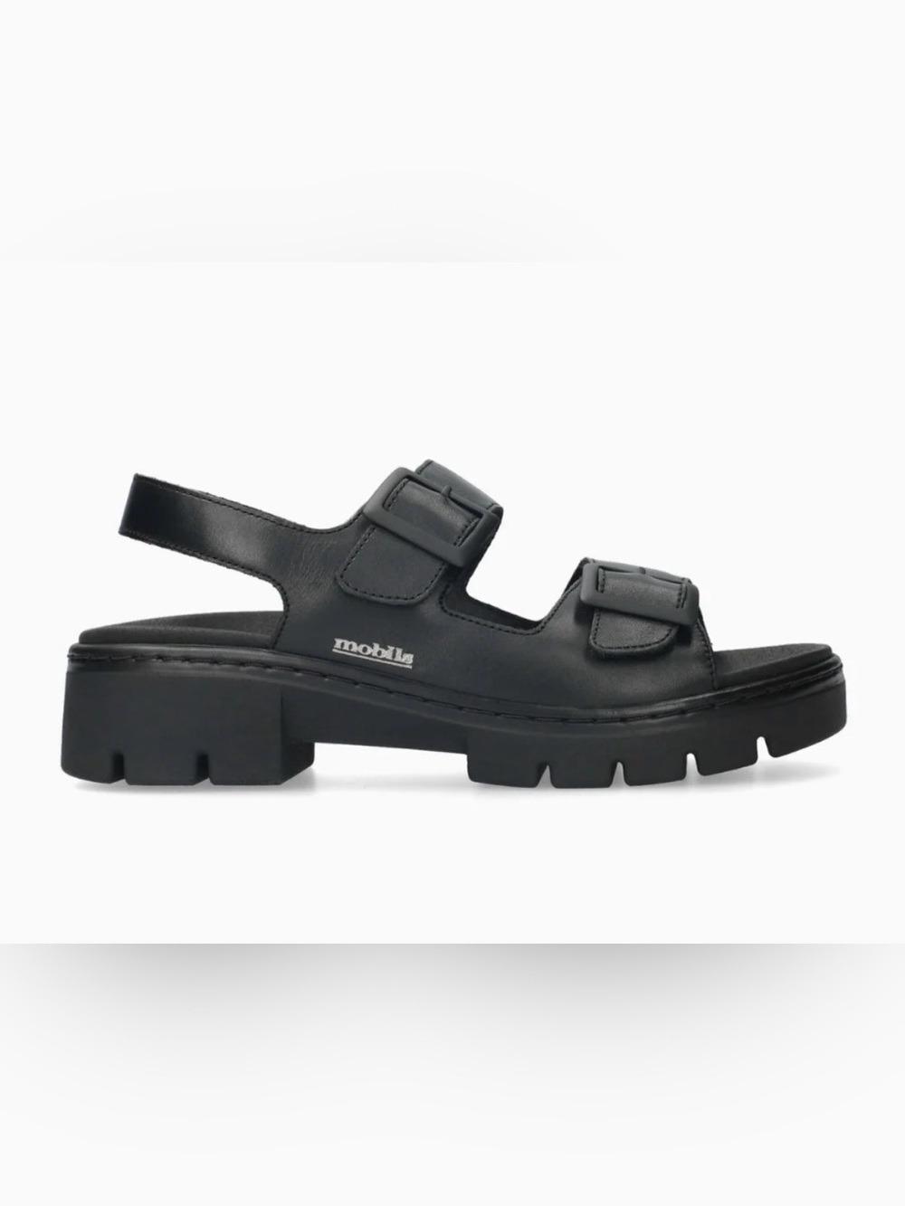 Mephisto Mobils Amira black leather Slingback Sandals